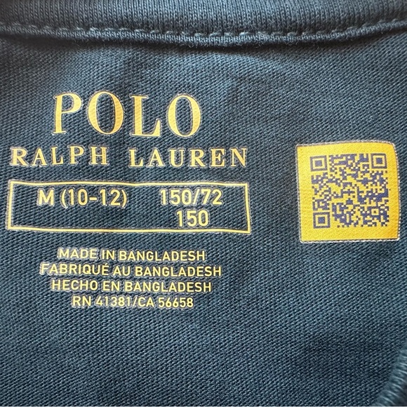 Polo by Ralph Lauren Blue Short Sleeve Tee Youth 10/12 - Picture 6 of 8